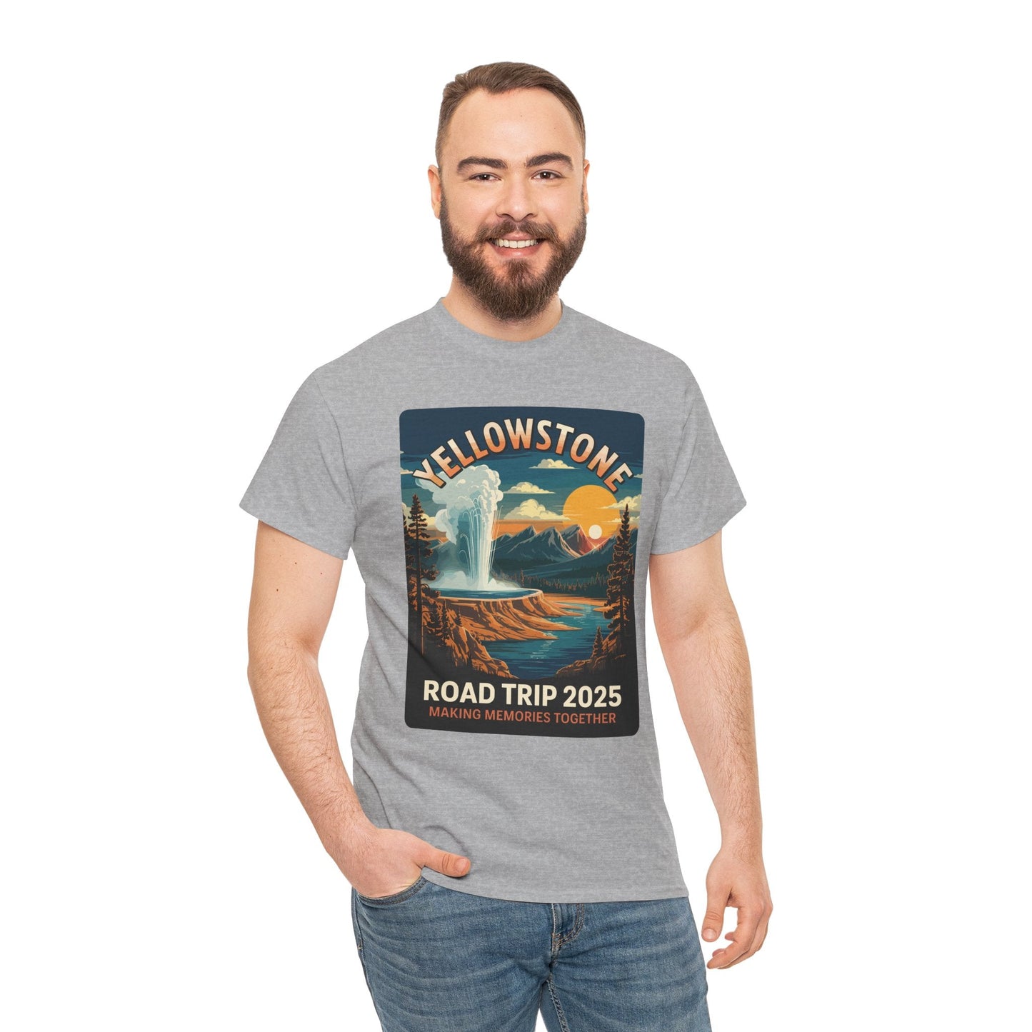 Yellowstone Family Road Trip 2025 National Park Outdoor T-Shirt