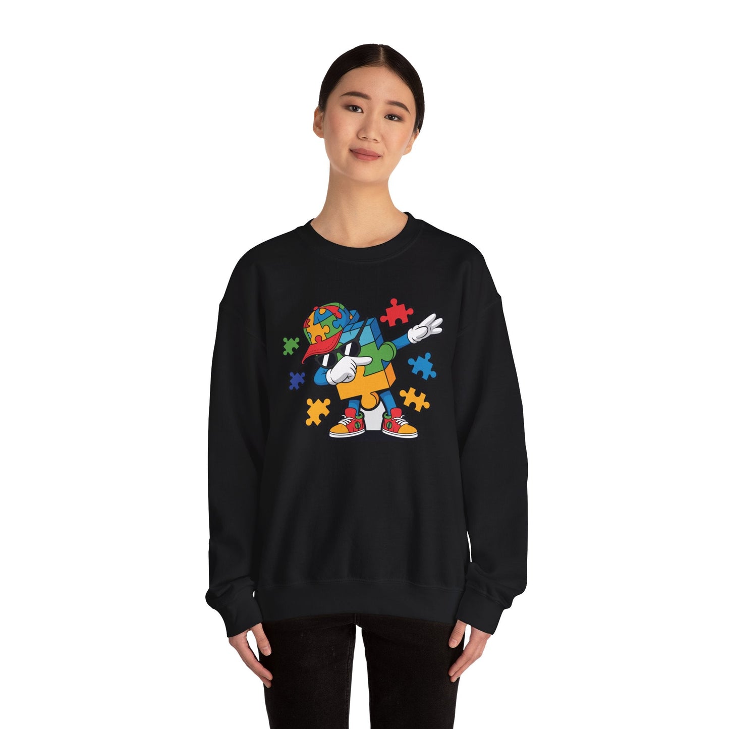 Dabbing Puzzle Autism Awareness Sweatshirt