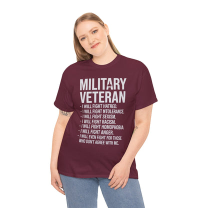 Military Veterans Against Trump 2025 Fight USA Election T-Shirt