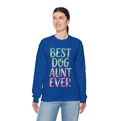 Best Dog Aunt Ever Shirt Women Dog Lover Auntie Mothers Day Sweatshirt