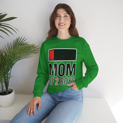 Mom of 2 Boys Gift from Son Mothers Day Birthday Women Sweatshirt