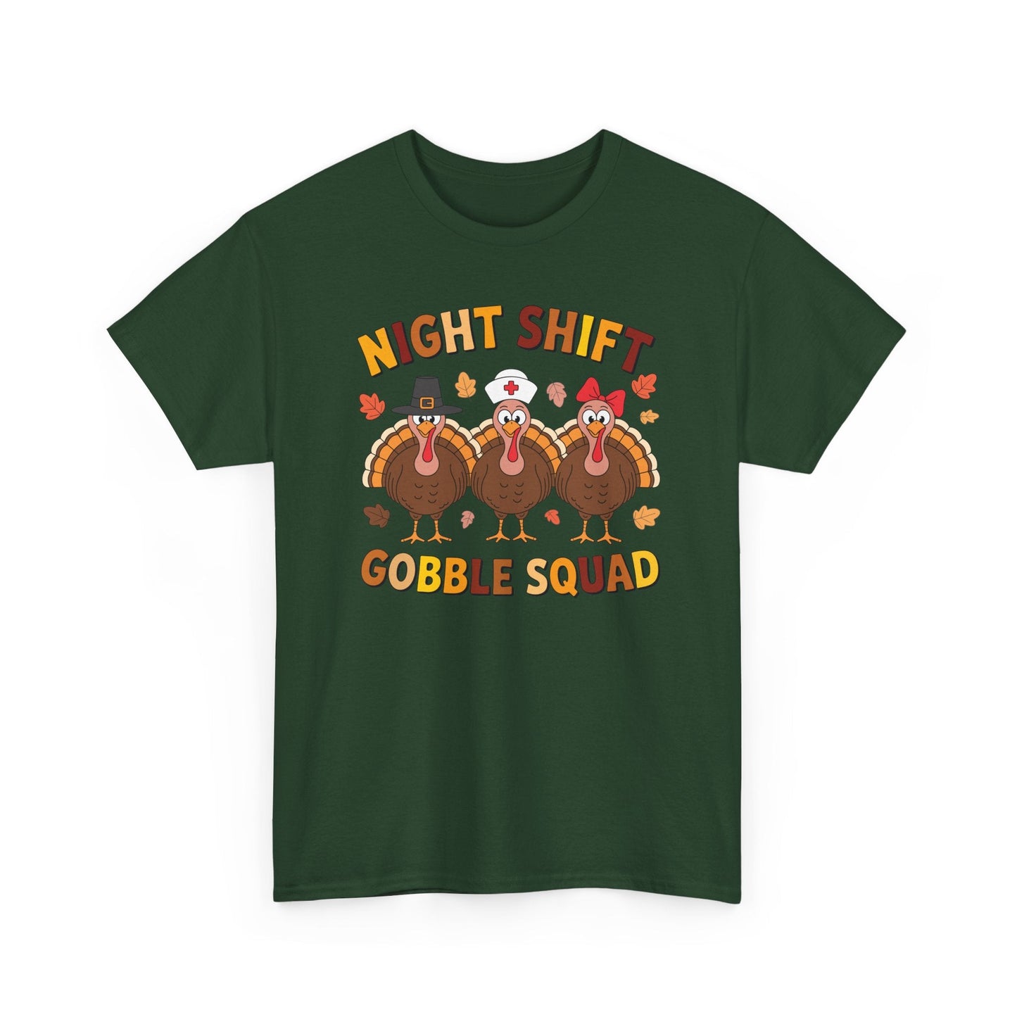 Night Shift Gobble Squad Night Worker Staff Thanksgiving T-Shirt