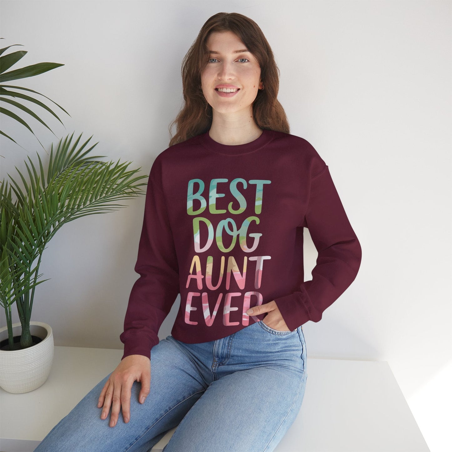 Best Dog Aunt Ever Shirt Women Dog Lover Auntie Mothers Day Sweatshirt