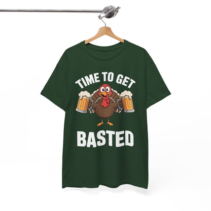 Time To Get Basted Funny Beer Thanksgiving Turkey Gift T-Shirt