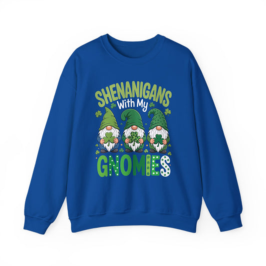 Shenanigans with My Gnomies Leopard Plaid St Patricks Women Sweatshirt