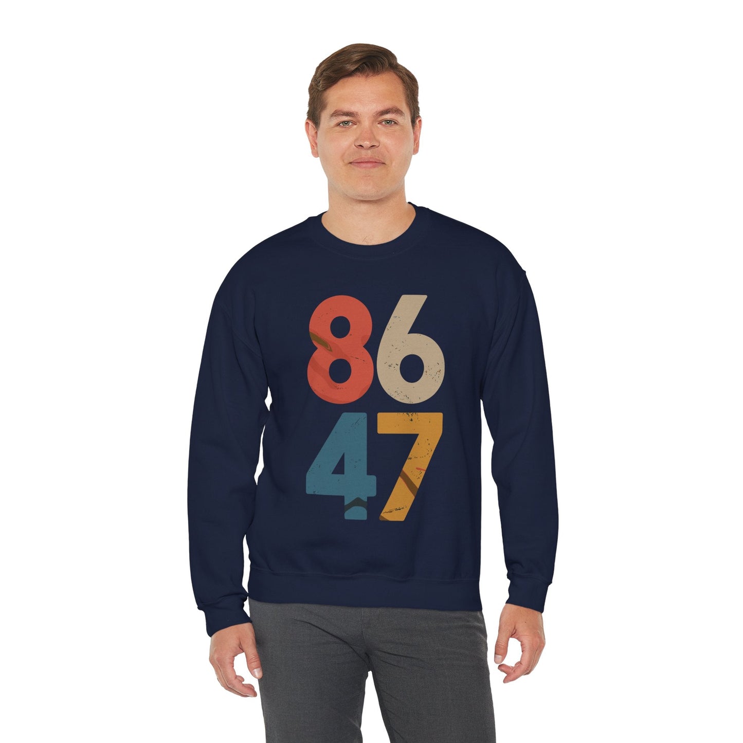 Classic Vintage 80s Style 86 47 Anti Trump Sweatshirt