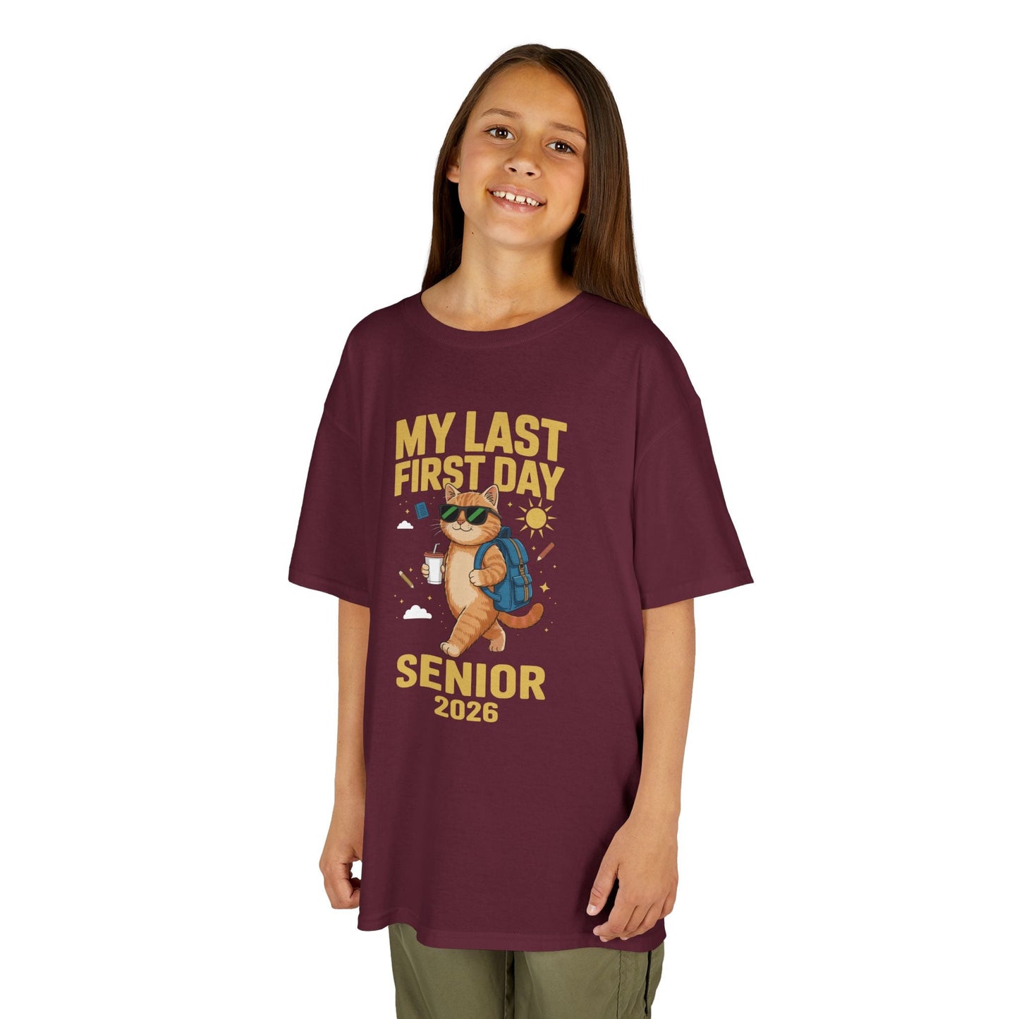 My Last First Day Senior 2026 Cat Back to School Cool Class T-Shirt