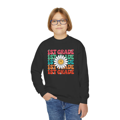 Groovy 1st Grade Back To School First Day of First Grade Sweatshirt