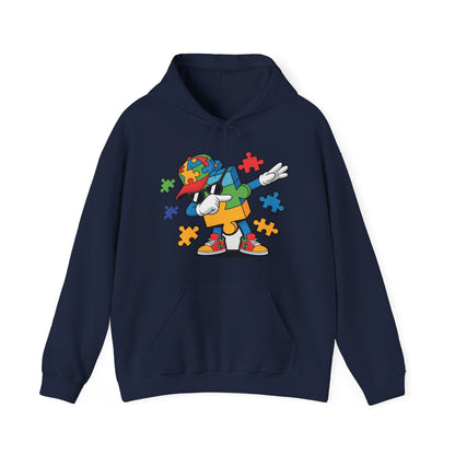 Dabbing Puzzle Autism Awareness Hoodie