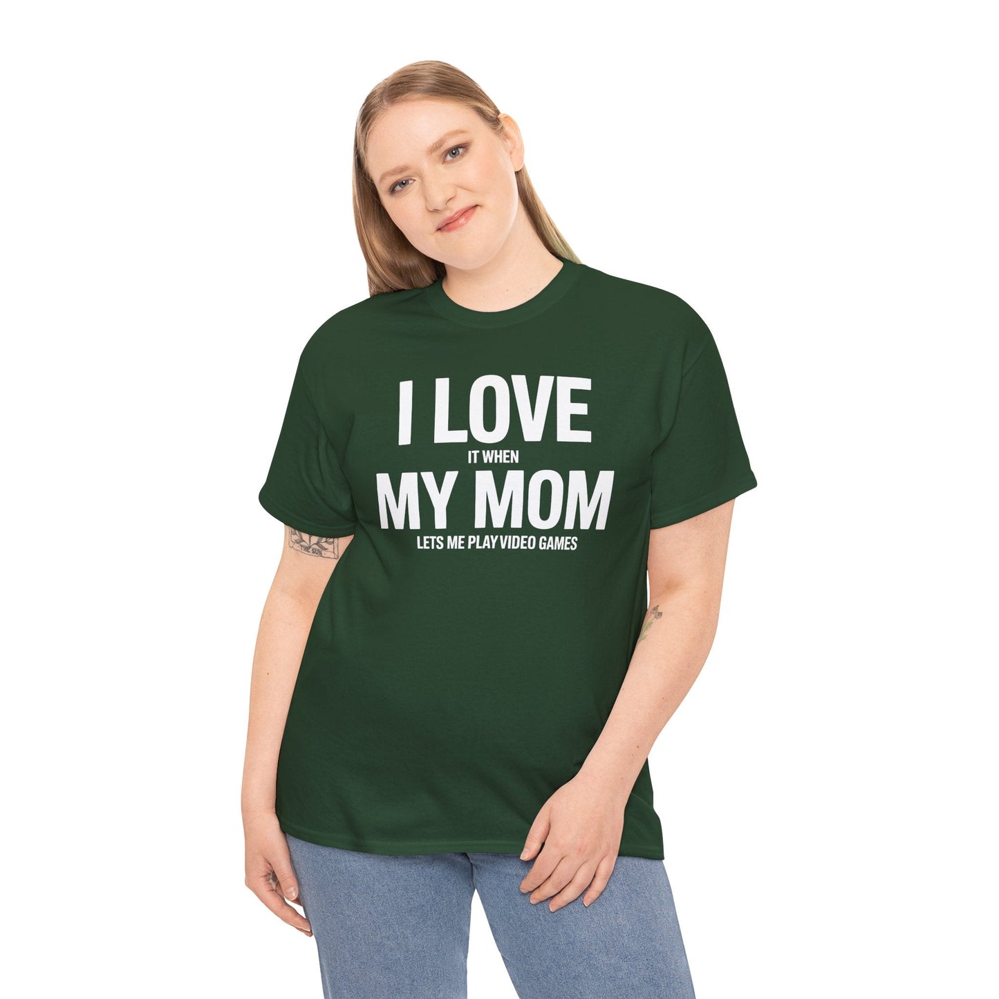Funny I love my mom sarcastic video games gift Shirt