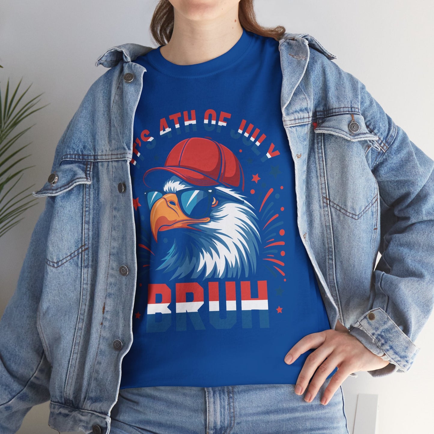 Bruh 4th Of July Boys Kids Fourth Of July Bald Eagle T-Shirt