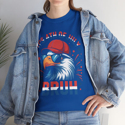Bruh 4th Of July Boys Kids Fourth Of July Bald Eagle T-Shirt