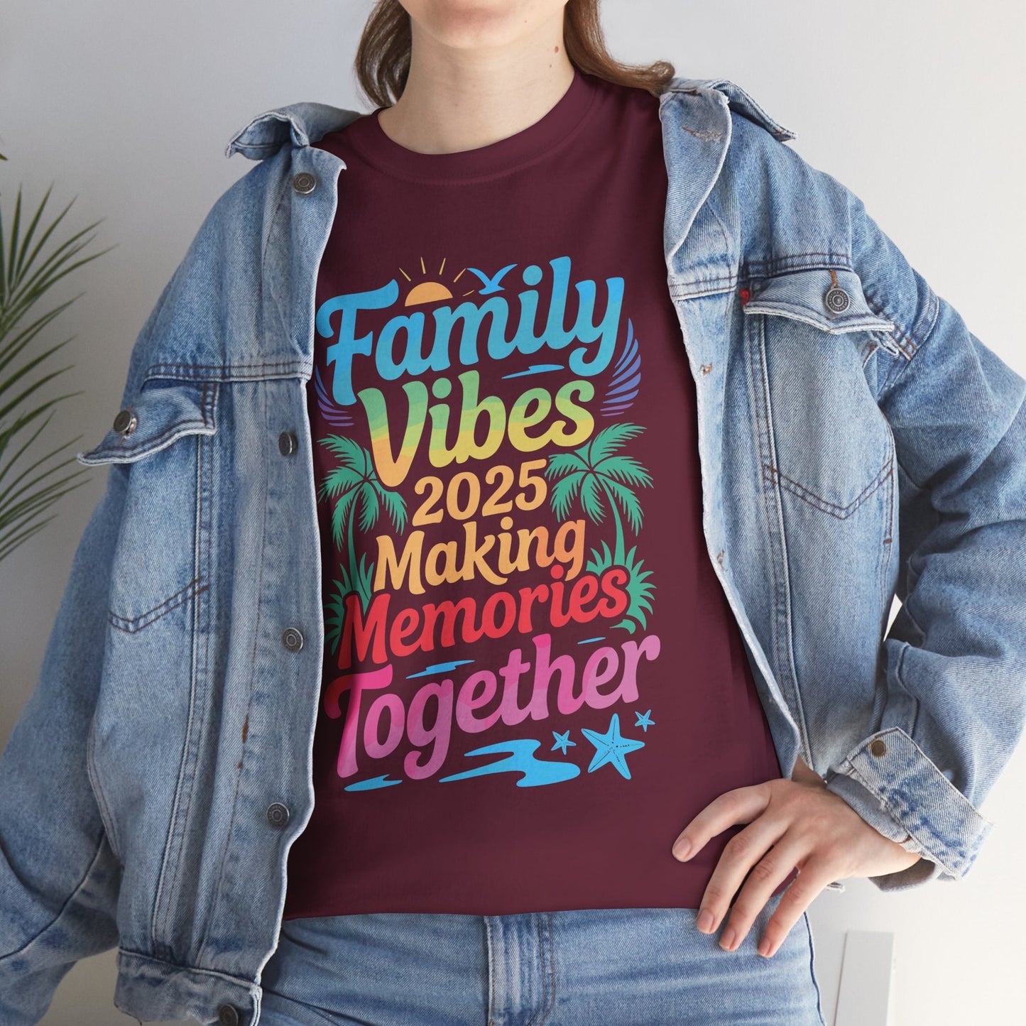Family 2025 Vibes Family Reunion Vacation Making Memories T-Shirt