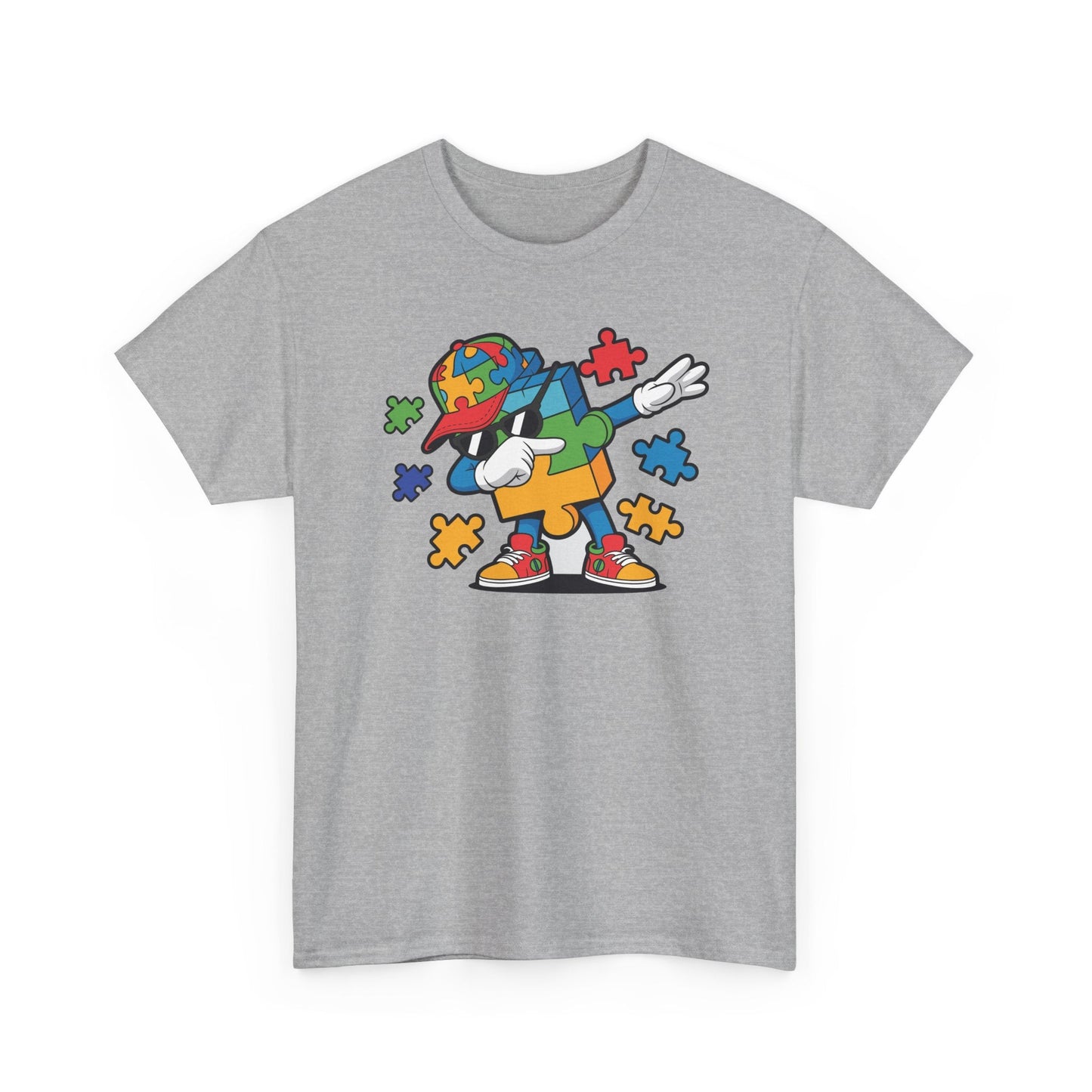 Dabbing Puzzle Autism Awareness T-Shirt