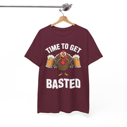 Time To Get Basted Funny Beer Thanksgiving Turkey Gift T-Shirt