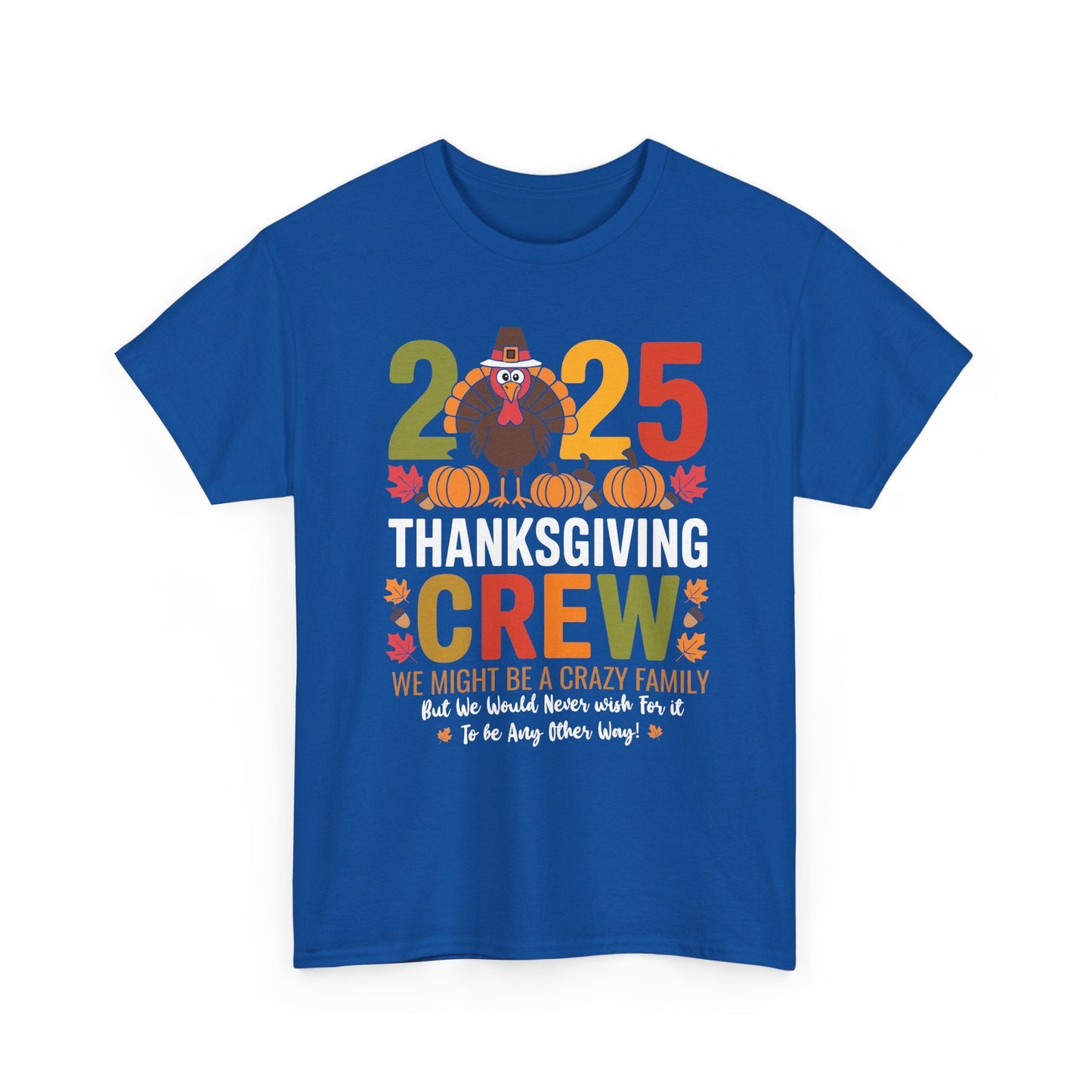 Family Thanksgiving 2025 Thanksgiving Crew Turkey Matching T-Shirt