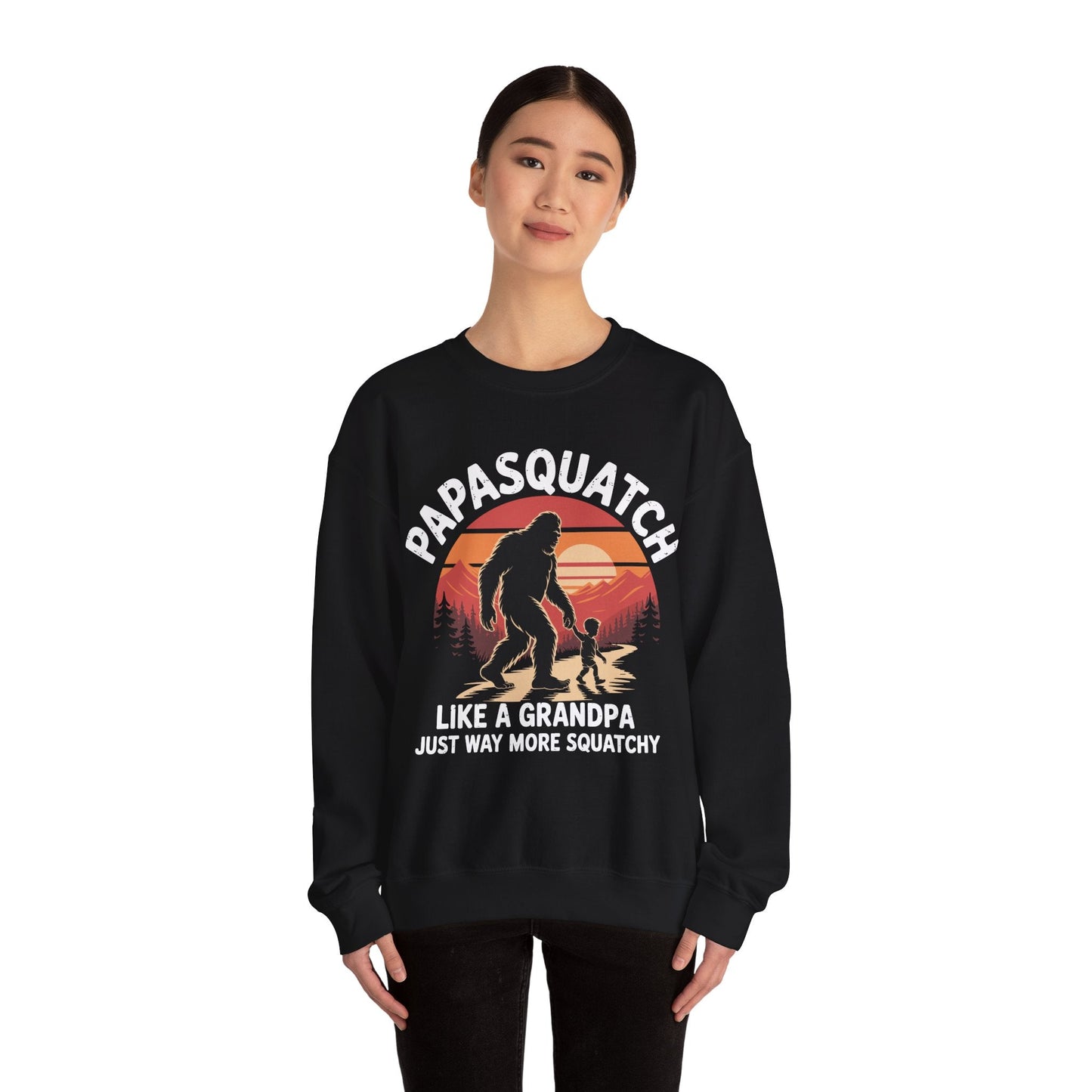 Retro Papa Squatch Like A Grandpa Funny Bigfoot Sasquatchy Sweatshirt