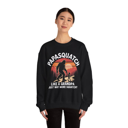 Retro Papa Squatch Like A Grandpa Funny Bigfoot Sasquatchy Sweatshirt