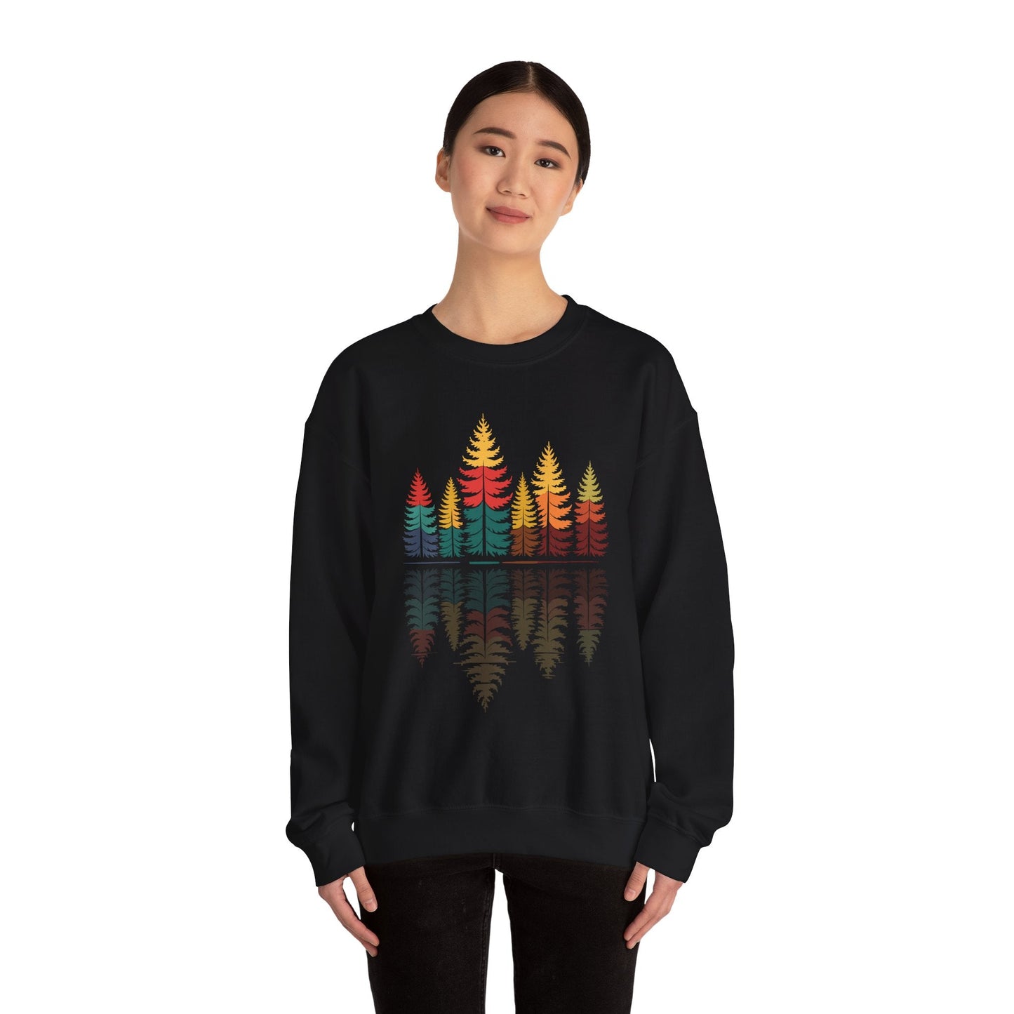 Nature Reflection Forest Trees Outdoor Wildlife Sweatshirt