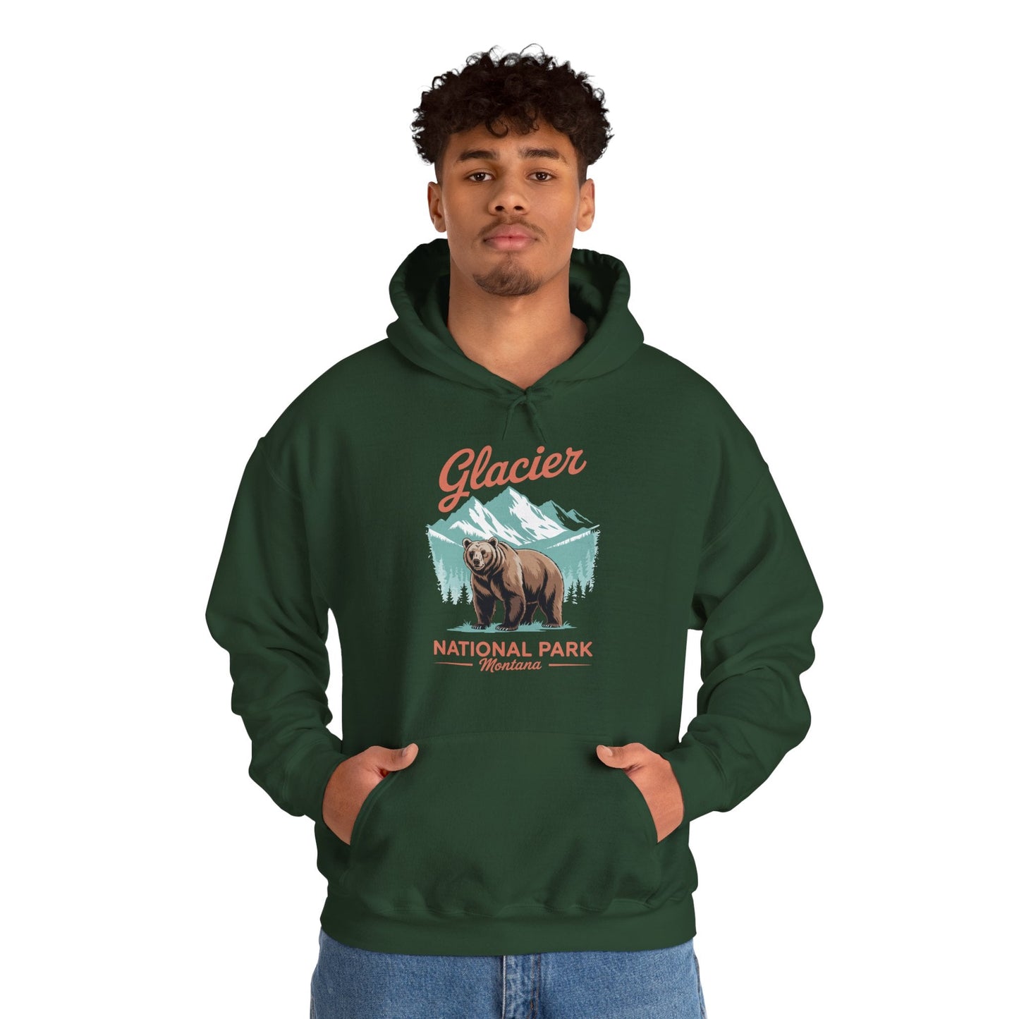 Glacier National Park retro Hoodie