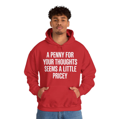 Funny Penny For Your Thoughts Sarcastic Joke Hoodie