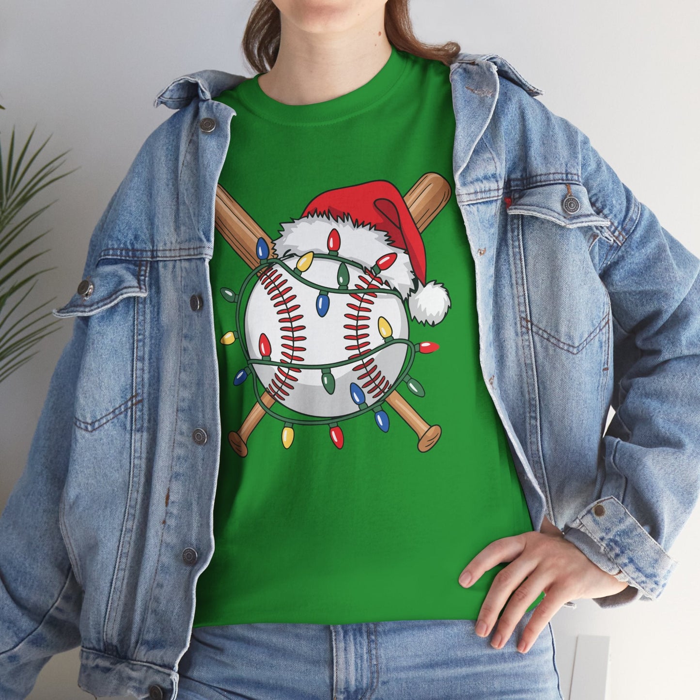 Santa Sports Design For Men Boys Christmas Baseball Player T-Shirt
