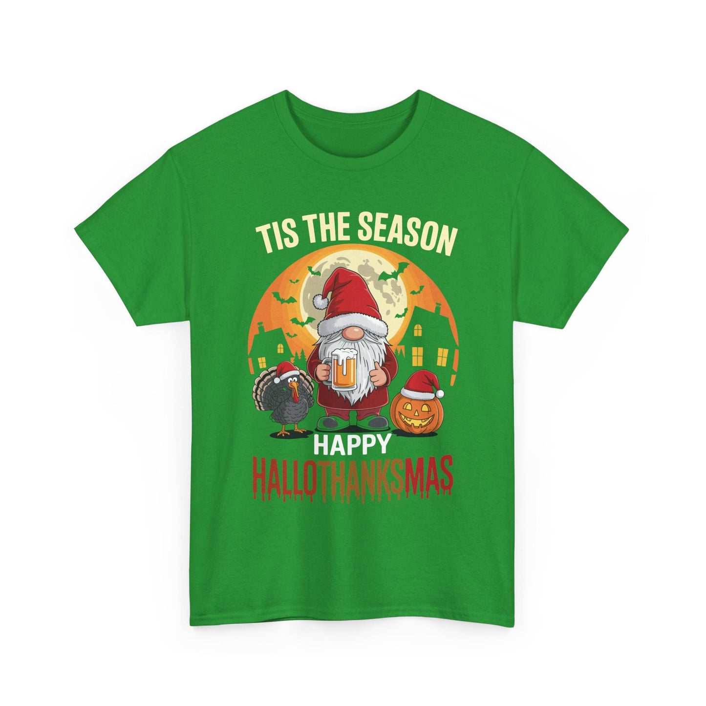 Happy Hallothanksmas Halloween Thanksgiving Merry Christmas T-Shirt