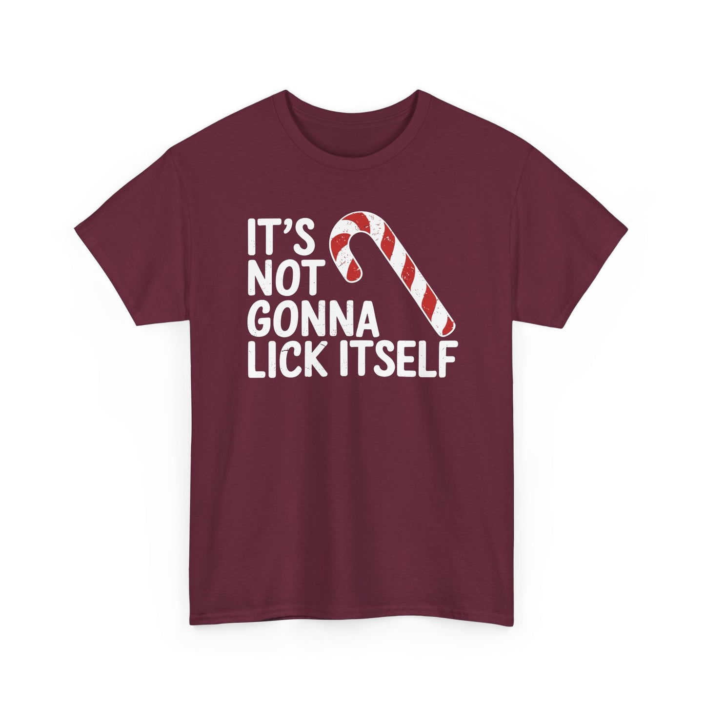 Funny Candy Cane Lick Itself Adult Christmas in July Gift T-Shirt