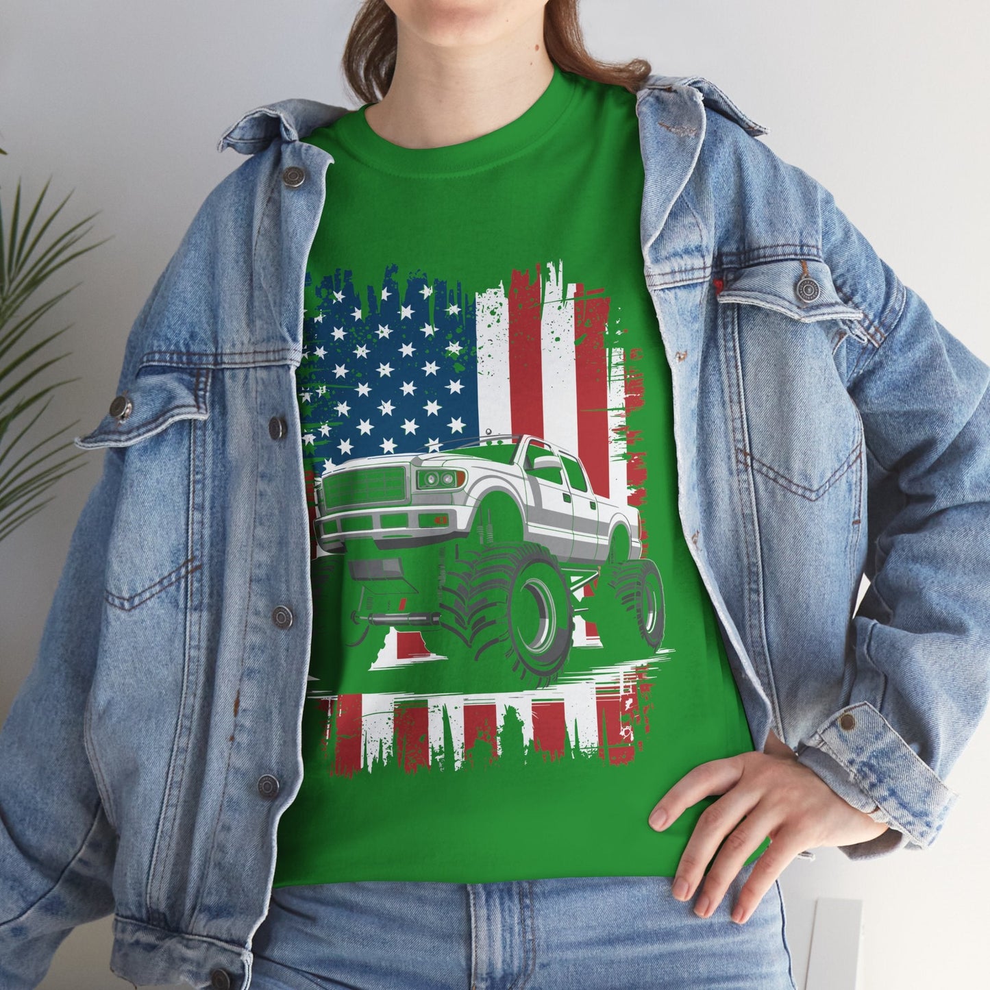 Monster Truck USA Flag American T-Shirt