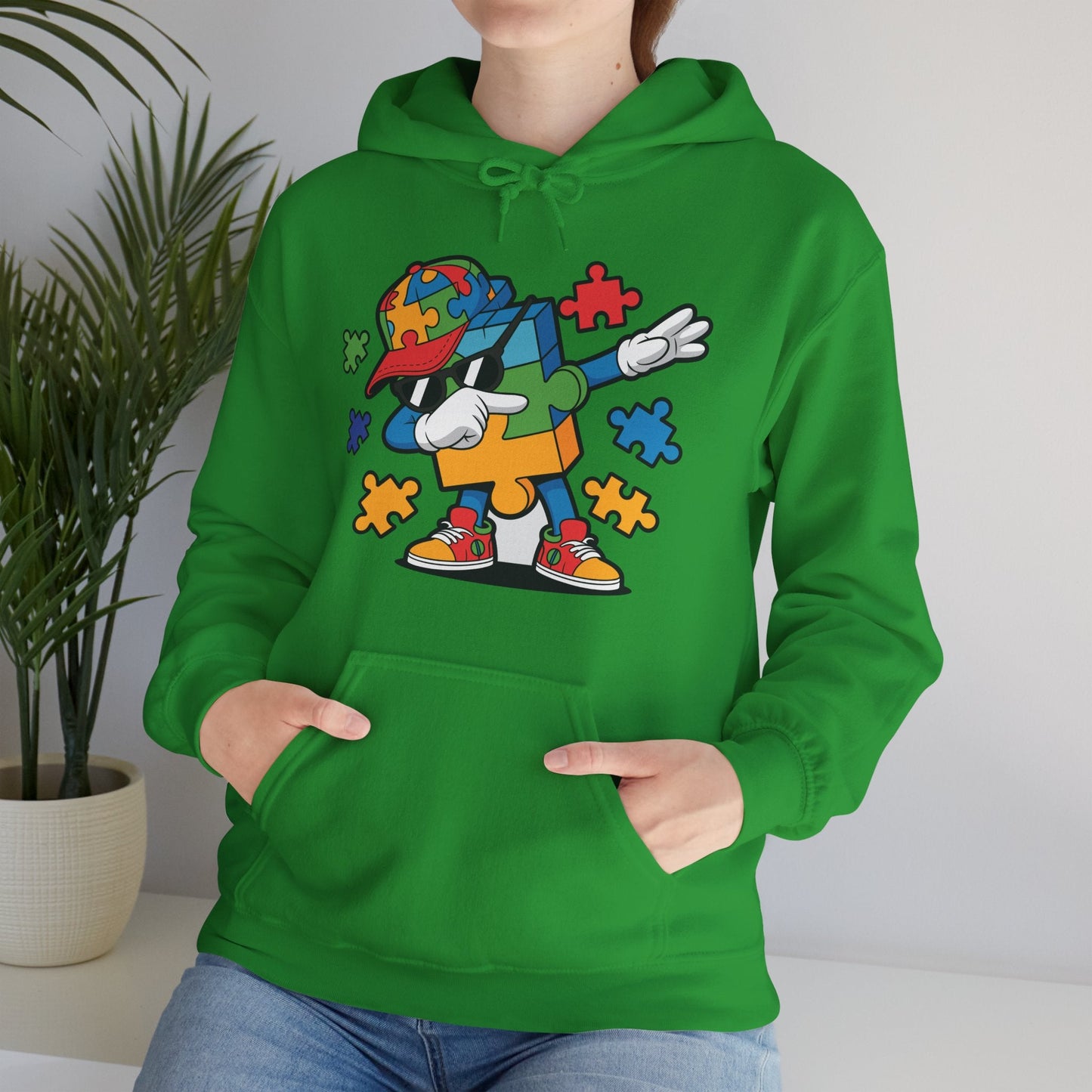 Dabbing Puzzle Autism Awareness Hoodie