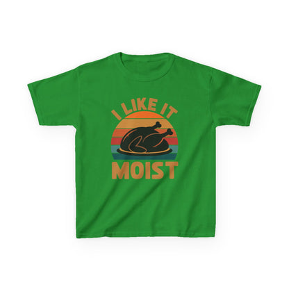 I Like It Moist Unisex Kids Black Thanksgiving T-Shirt