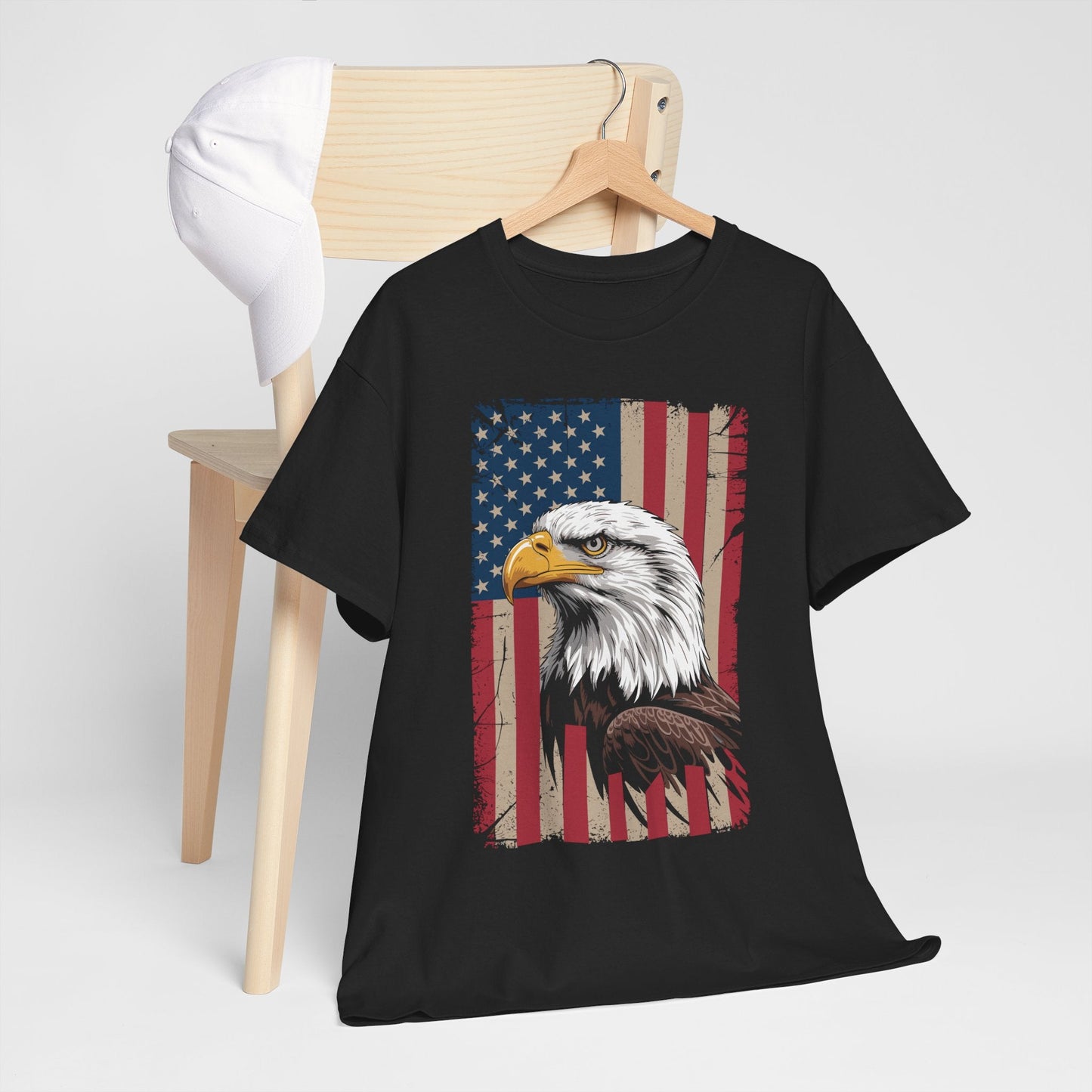 American Flag Bald Eagle Patriotic Red White Blue T-Shirt