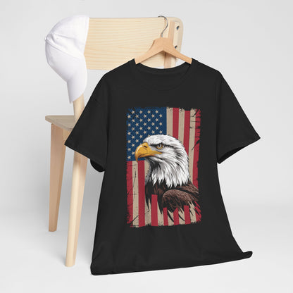 American Flag Bald Eagle Patriotic Red White Blue T-Shirt