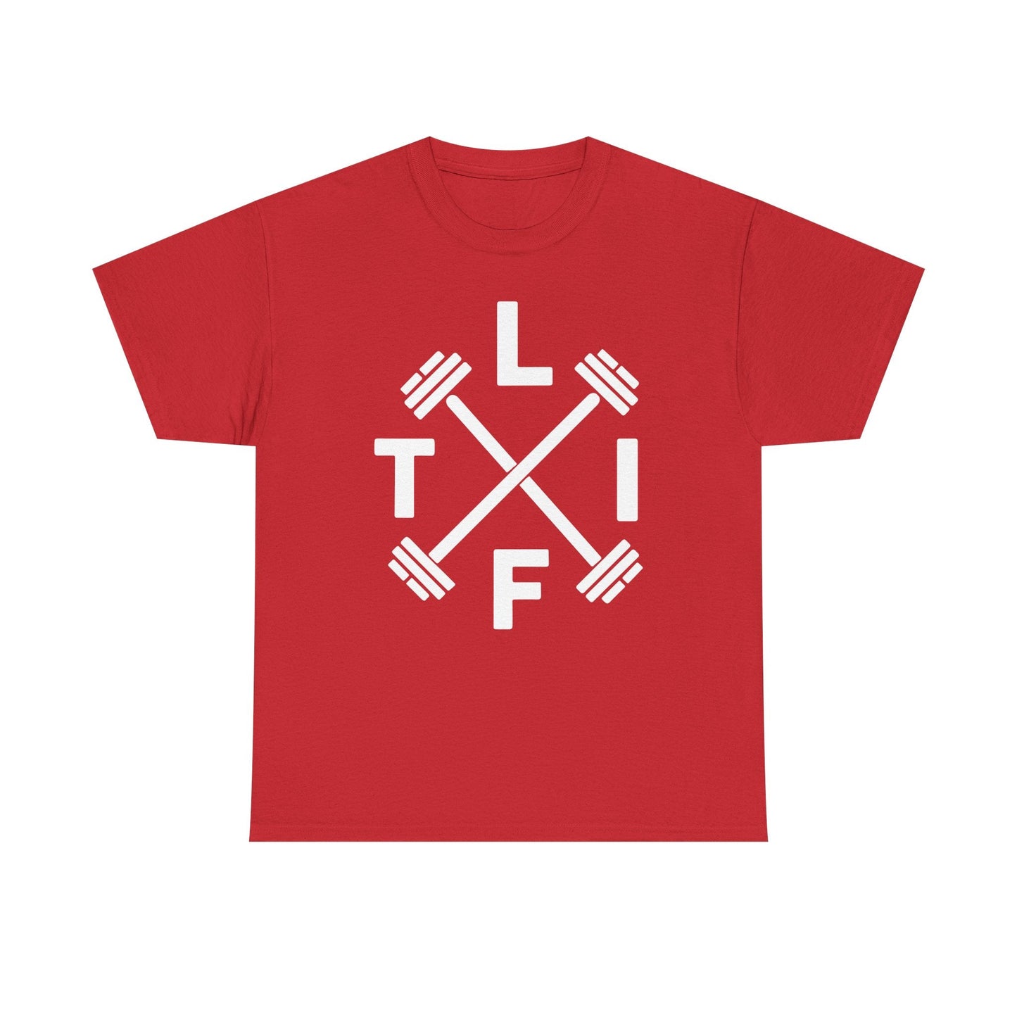 LIFT Weightlifting Fitness Barbells Crossed Circle T-Shirt