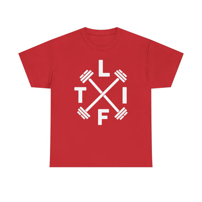 LIFT Weightlifting Fitness Barbells Crossed Circle T-Shirt
