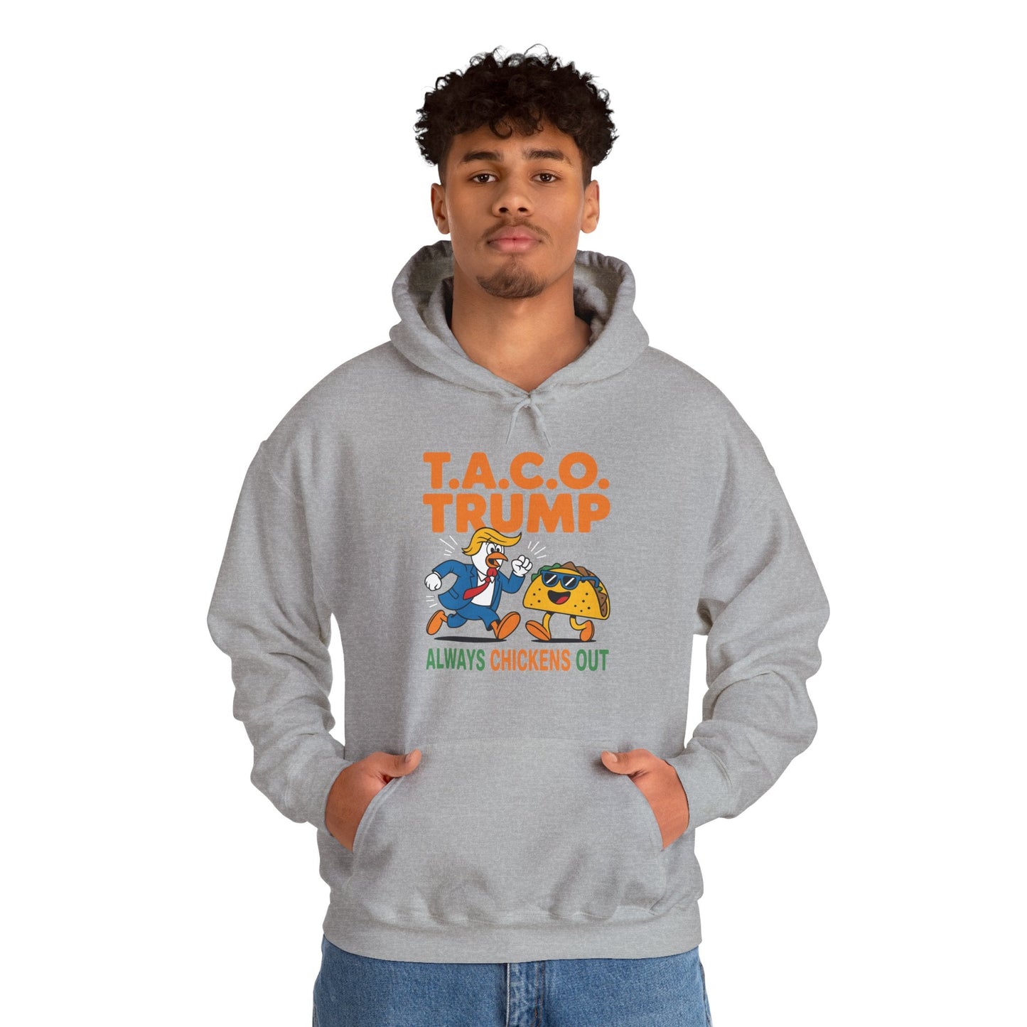 Funny Taco Trump Always Chickens Out T.A.C.O Hoodie