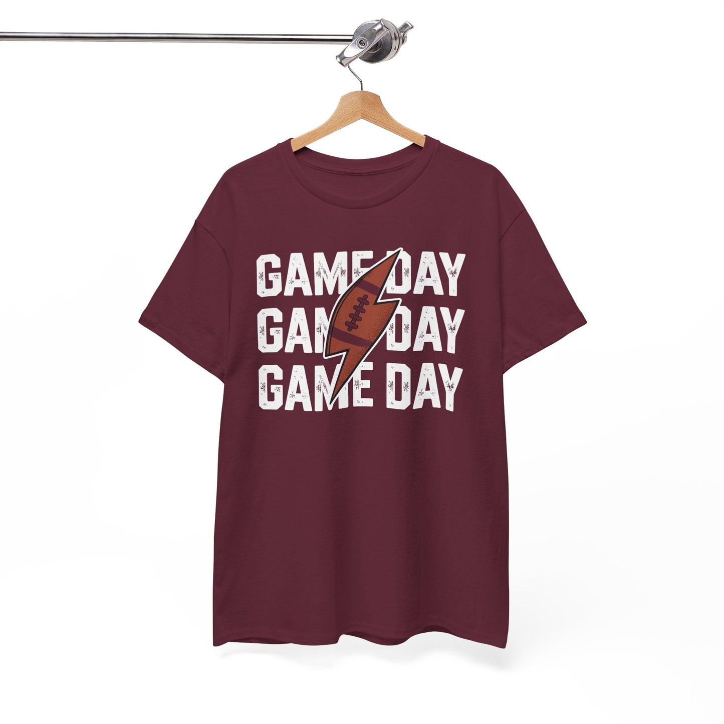 Vintage Game Day Football Lightning Bolt Funny Team Sport T-Shirt