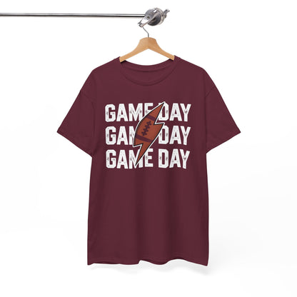 Vintage Game Day Football Lightning Bolt Funny Team Sport T-Shirt