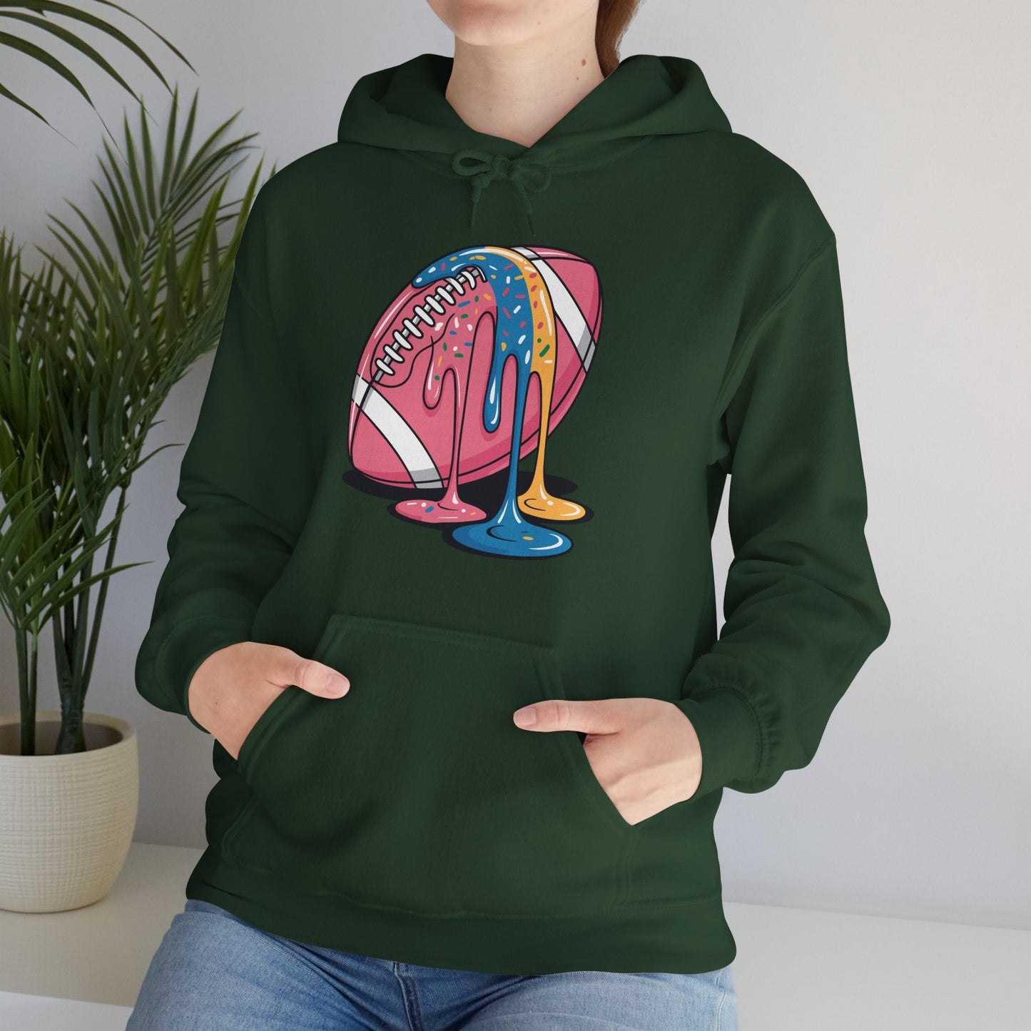Football Drip For Lineman WR QB RB Ice Cream Sprinkles Hoodie