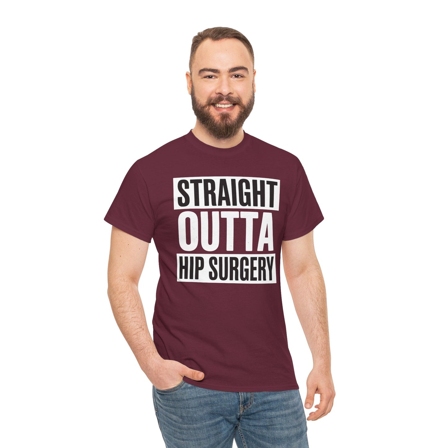 Straight Outta Hip Surgery Get Well Hip Replacement Recovery T-Shirt
