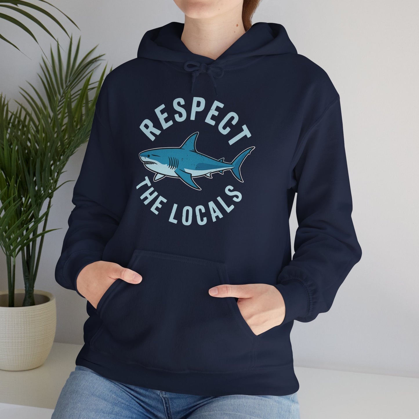 Respect The Locals Shark Ocean Animal Rights Biology Life Hoodie