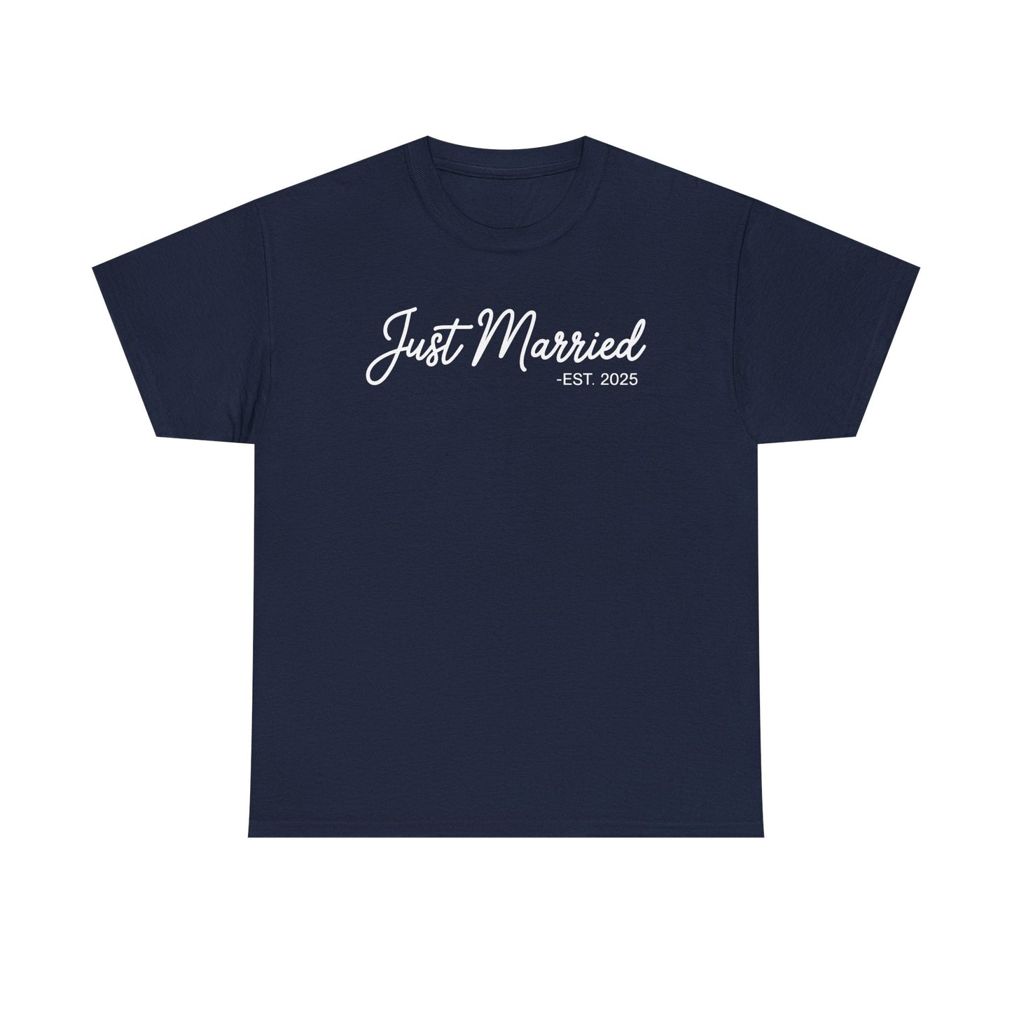 Just Married 2025 Honeymoon Wedding Couples Fiancee T-Shirt