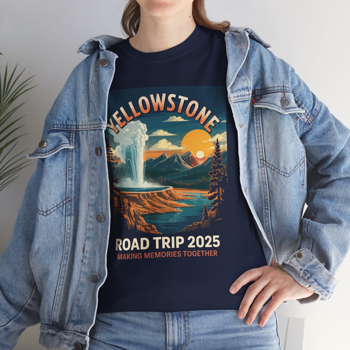 Yellowstone Family Road Trip 2025 National Park Outdoor T-Shirt