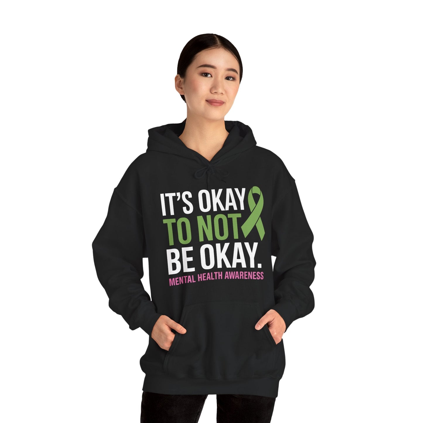 Its Okay To Not Be Okay Mental Health Awareness Ribbon Hoodie