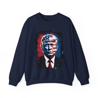 President Trump Portrait 4th July Sweatshirt