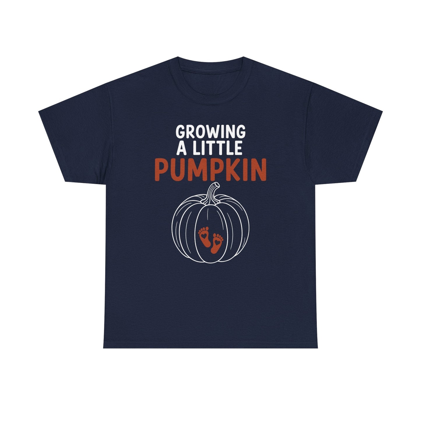 Growing A Little Pumpkin Fall Thanksgiving Baby Bump Wife T-Shirt