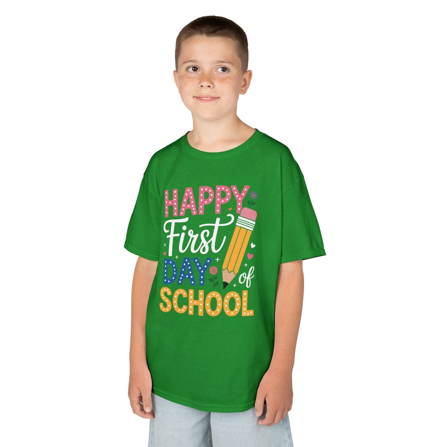 Happy First Day of School Pencil Teacher Cute Back to School T-Shirt