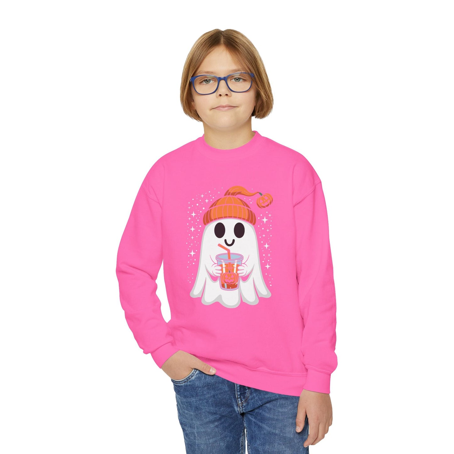Halloween for Kids Cute Fall Ghost Sweatshirt