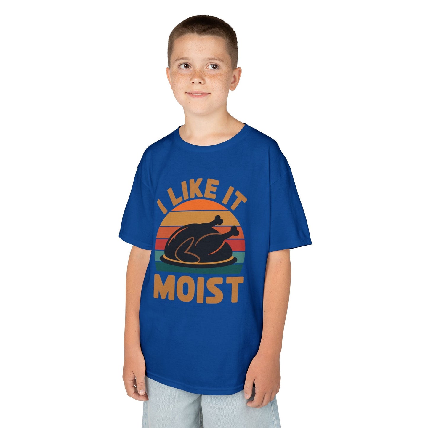 I Like It Moist Unisex Kids Black Thanksgiving T-Shirt