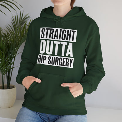 Straight Outta Hip Surgery Get Well Hip Replacement Recovery Hoodie